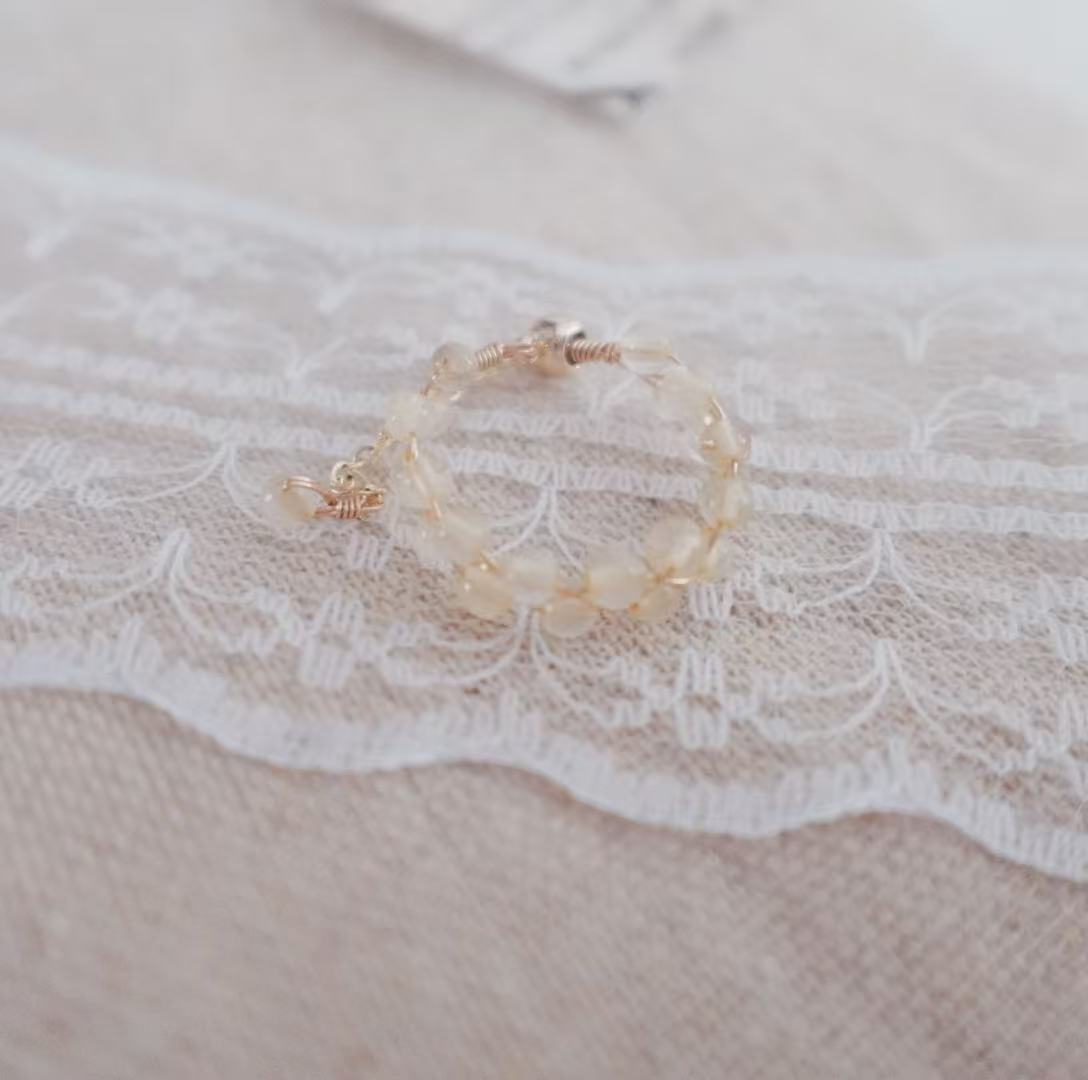 Citrine Bead Ring crafted with natural crystals for stylish and elegant accessory options