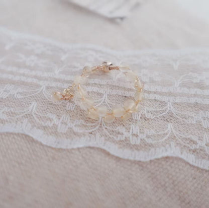 Citrine Bead Ring crafted with natural crystals for stylish and elegant accessory options